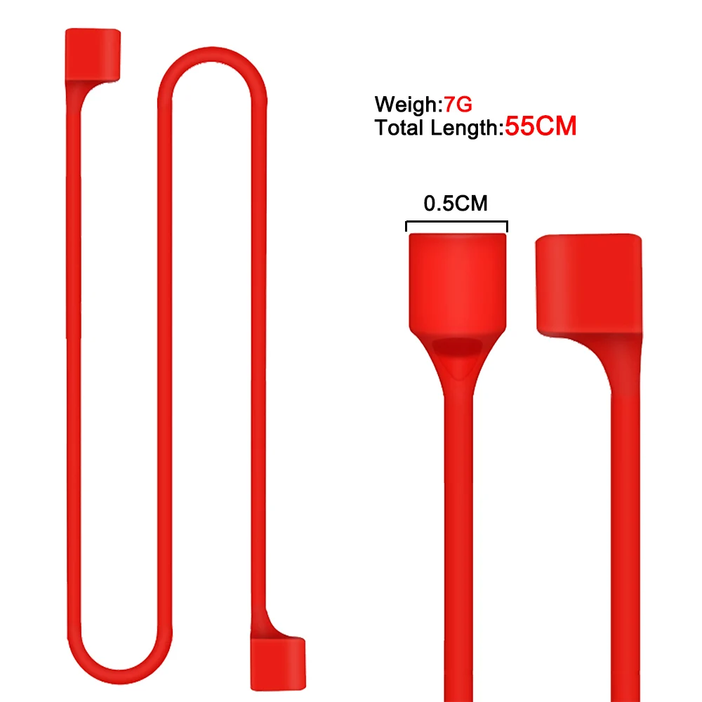 1Pc 7g 15Colour  Airpods Anti-Lost Soft Silicone Earphone Rope Holder Cable For Bluetooth Headphone Neck Strap Cord String