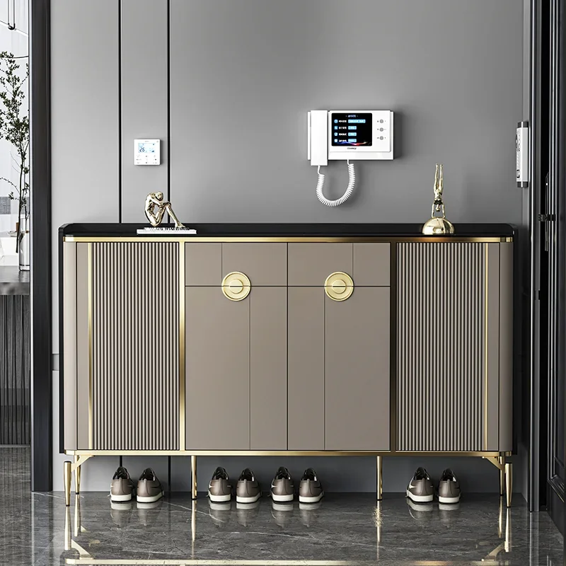 

Modern Tall Shoe Cabinet Style Closed Minimalist Luxury Wooden Shoe Cabinets Slim Narrow Hidden Mueble Zapatero Furniture Home