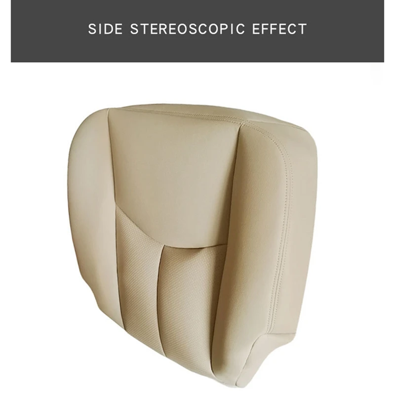 Car Front Driver Side PU Leather Seat Cushion Bottom Seat Cover For Cadillac Escalade 2003-2006