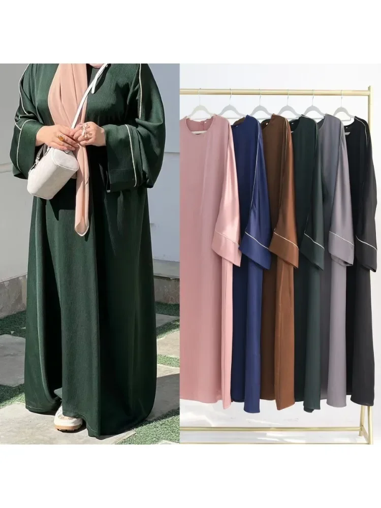 

Autumn Elegant Muslim Dress Women Abaya EID Sequin Kaftan Robes Dubai Arab Islam Islamic Clothing Caftan Splice Maxi Dress