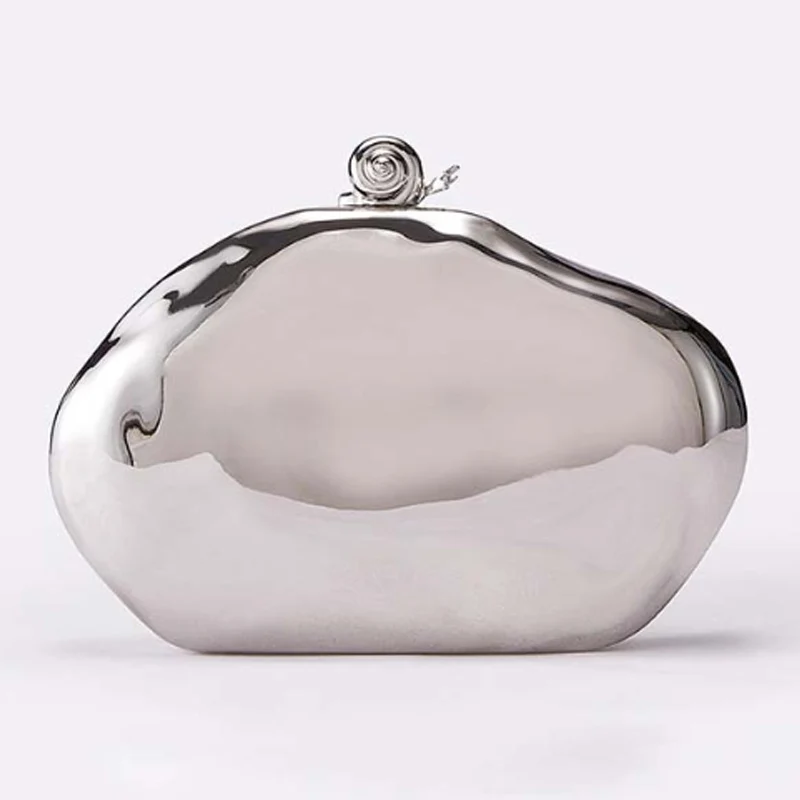 

Fashion Egg Shape Silver Gold Prom Evening Purse Clutches Bag Women Luxury Acrylic Party Crossbody Day Shoulder Bag