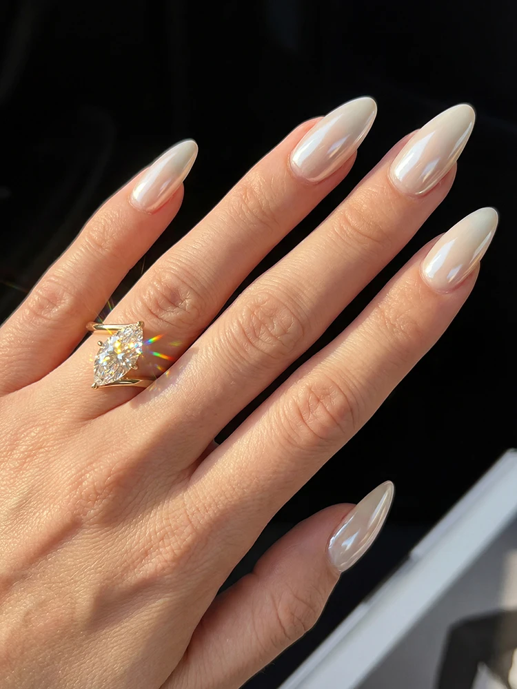 Real 2CT Moissanite Diamond Marquise Ring for Women 925 Sterling Silver Engagement Wedding High Quality Fine Jewelry