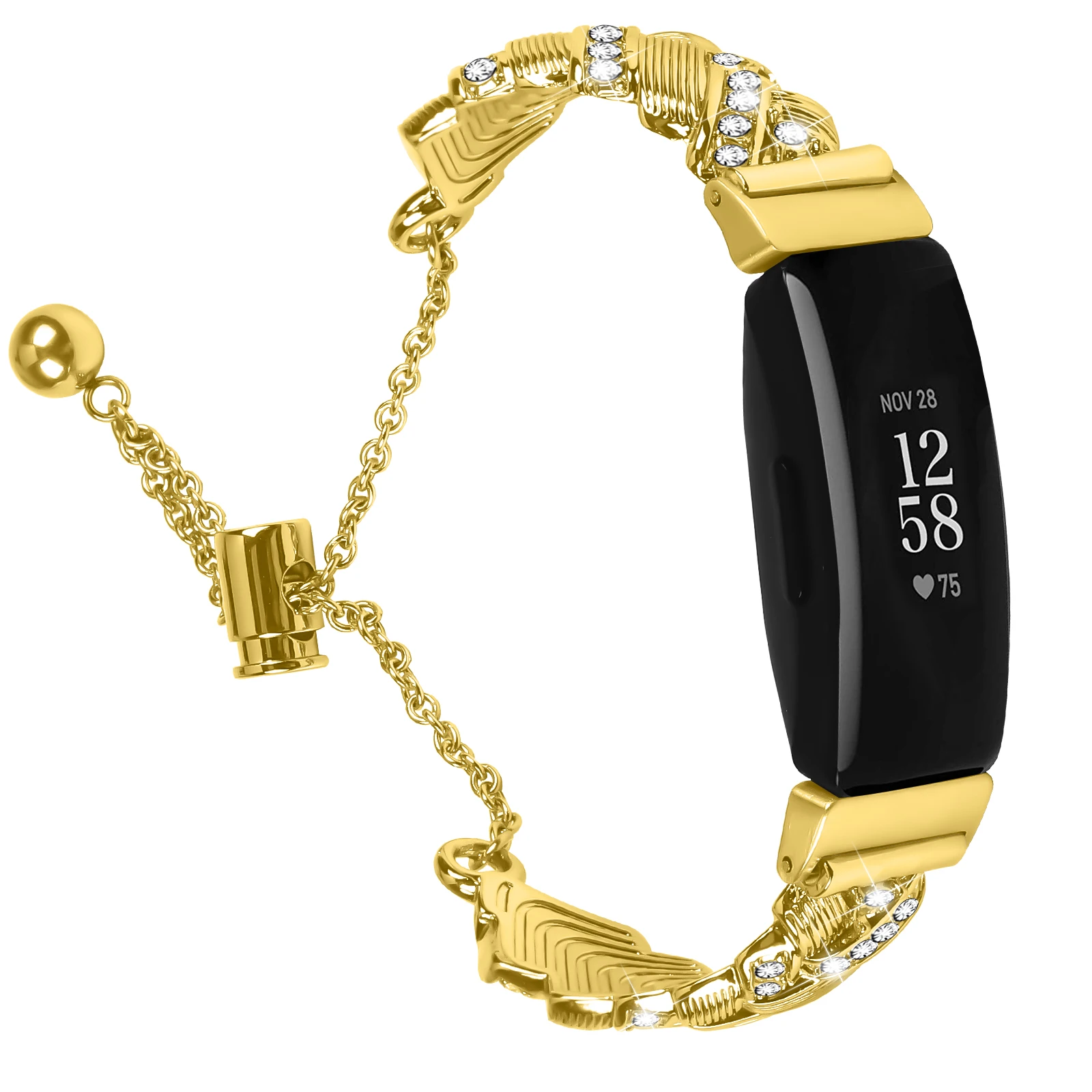 

Ремешок из нержавеющей стали для Fitbit Inspire 2, умный браслет, ремешок с цепочкой Love, аксессуары для браслета для Fitbit Inspire/ Inspire HR