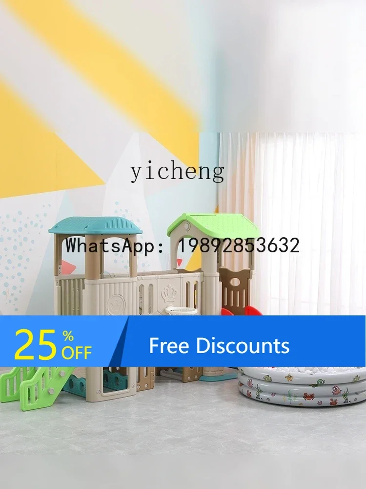 شريحة AH Little Prodigy ذات تصميم داخلي كبير منزلق قلعة رياض الأطفال المنزلي #1