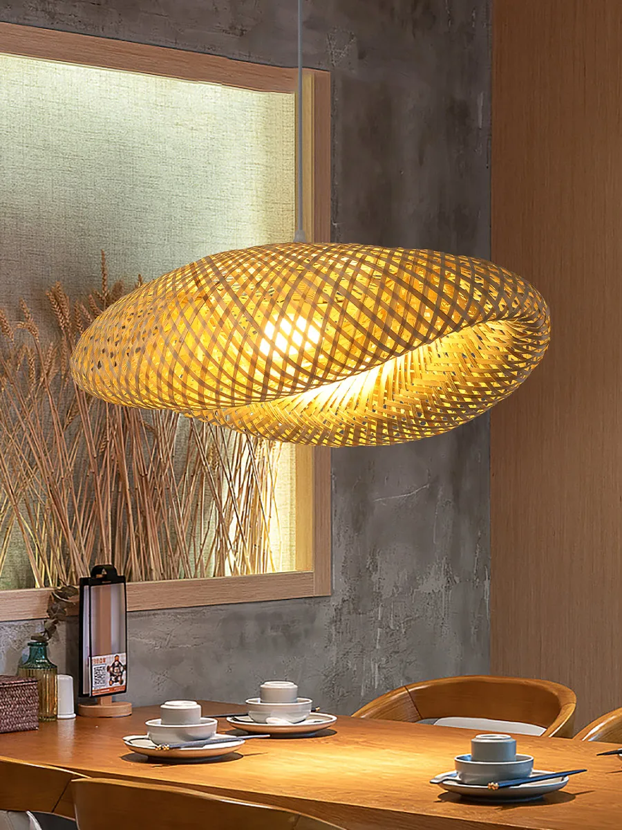 

Exotic bamboo chandeliers, bamboo art, Zen tea rooms, Chinese restaurants, B&B lamps, Japanese rattan retro woven lampshades