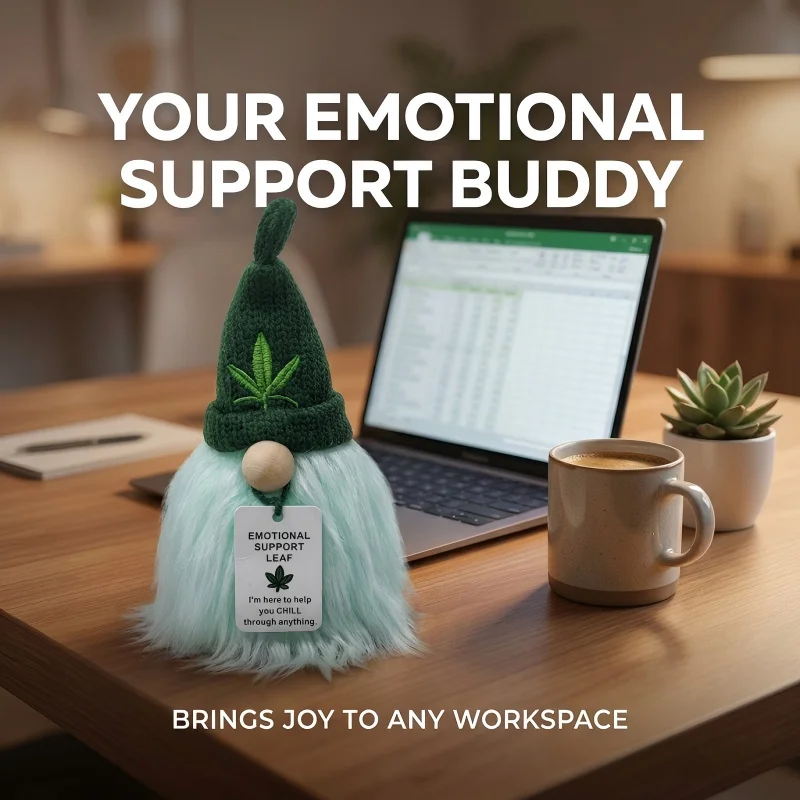 Cute and Charming Emotions - Support the Leaf Dwarf Desk Ornament as a Soothing Decorative Item