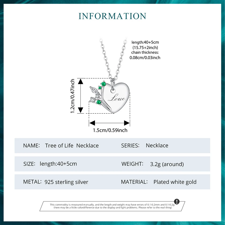 باموير 925 فضة شجرة الحياة قلادة لهدايا عيد ميلادها مجوهرات الأزياء للنساء أمي زوجة BSN420