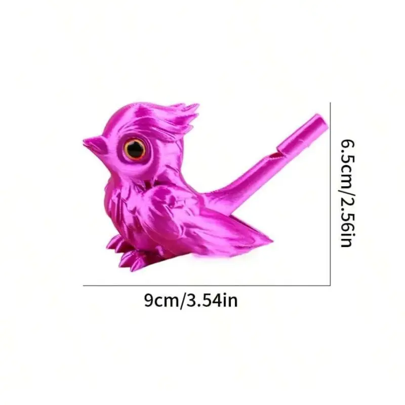1pc Multi-color 3d Printed Whistle With Water Injection Simulation Bird Whistle, Can Blow Out The Sound Of Birds, Party Gift
