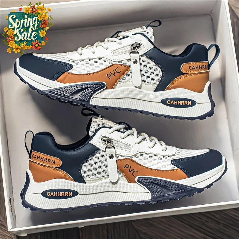 

2026 Men's Mesh Hollow Sports Shoes Thick-Soled Versatile Breathable Casual Sneakers