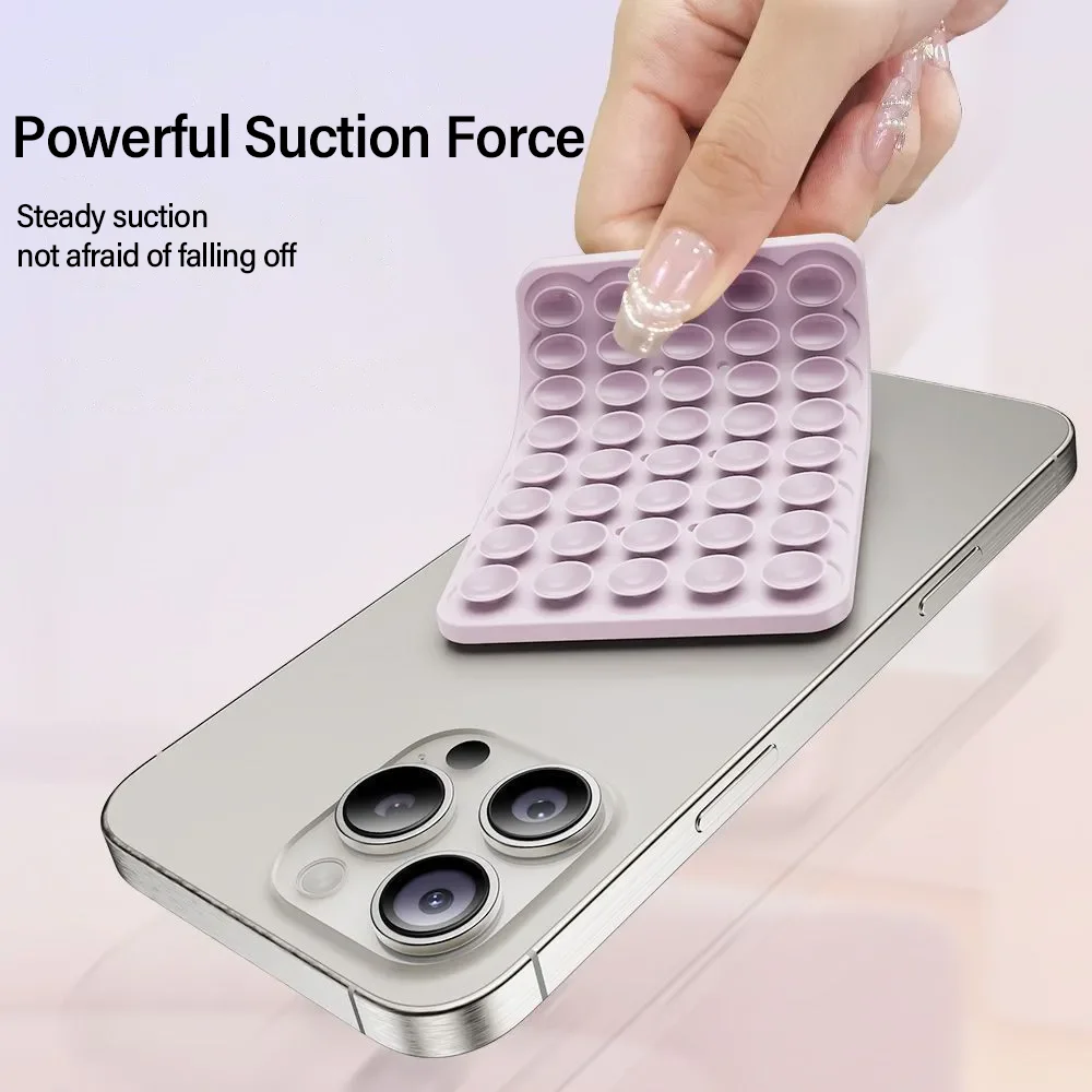 Double-Sided Silicone Suction Cups Phone Stand Multifunctional Wall Mount Phone Holder For Kitchen Bathroom Phone Accessories - náhled 3