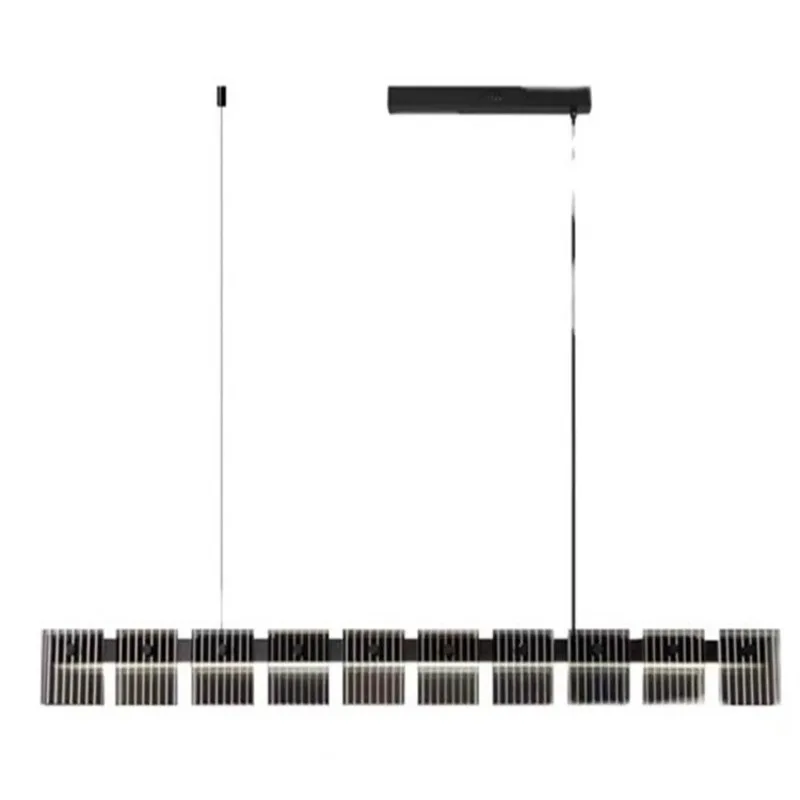 ثريا مطعم طويلة من النحاس بالكامل بتصميم إيطالي إسكندنافي فاخر الآن