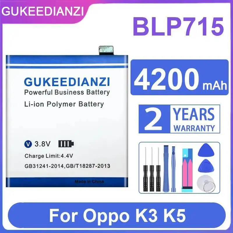 

Долговечный 4200 мАч для Oppo K3 K5, надежный источник питания BLP715, аккумулятор для мобильного телефона