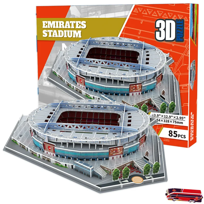 Emirates Fußballs tadion 3d Puzzle heiß verkaufen Fabrik Arsenal Fans Puzzle Papier Geschenk große Größe sz