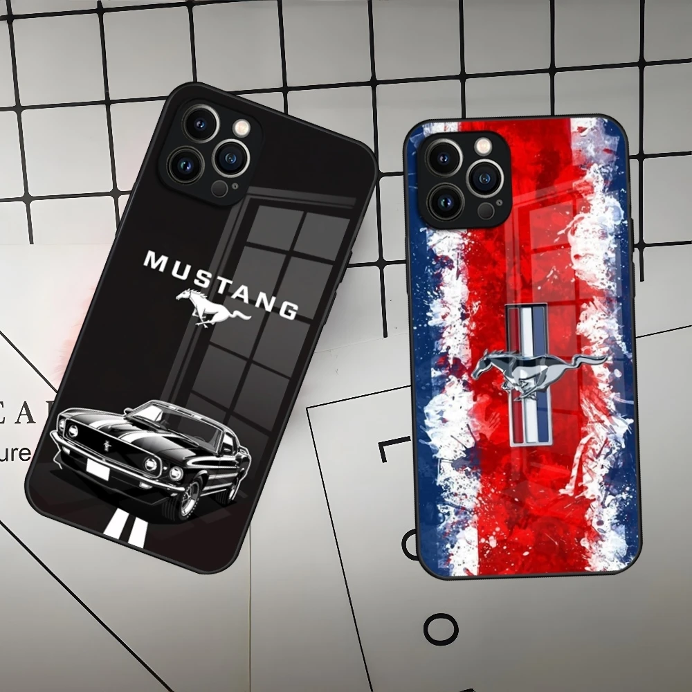 Cobra Mustang Handyhülle für iPhone 17 16 15 14 12 11 13 Air Pro Max Mini X Xr Xs Se Plus Glasabdeckung