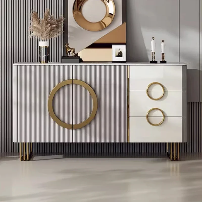 

-Designer Luxury Sideboards Solid Wood Sideboard Living Room Locker Cabinet Modern Kitchen Dining Side Cabinet PS329