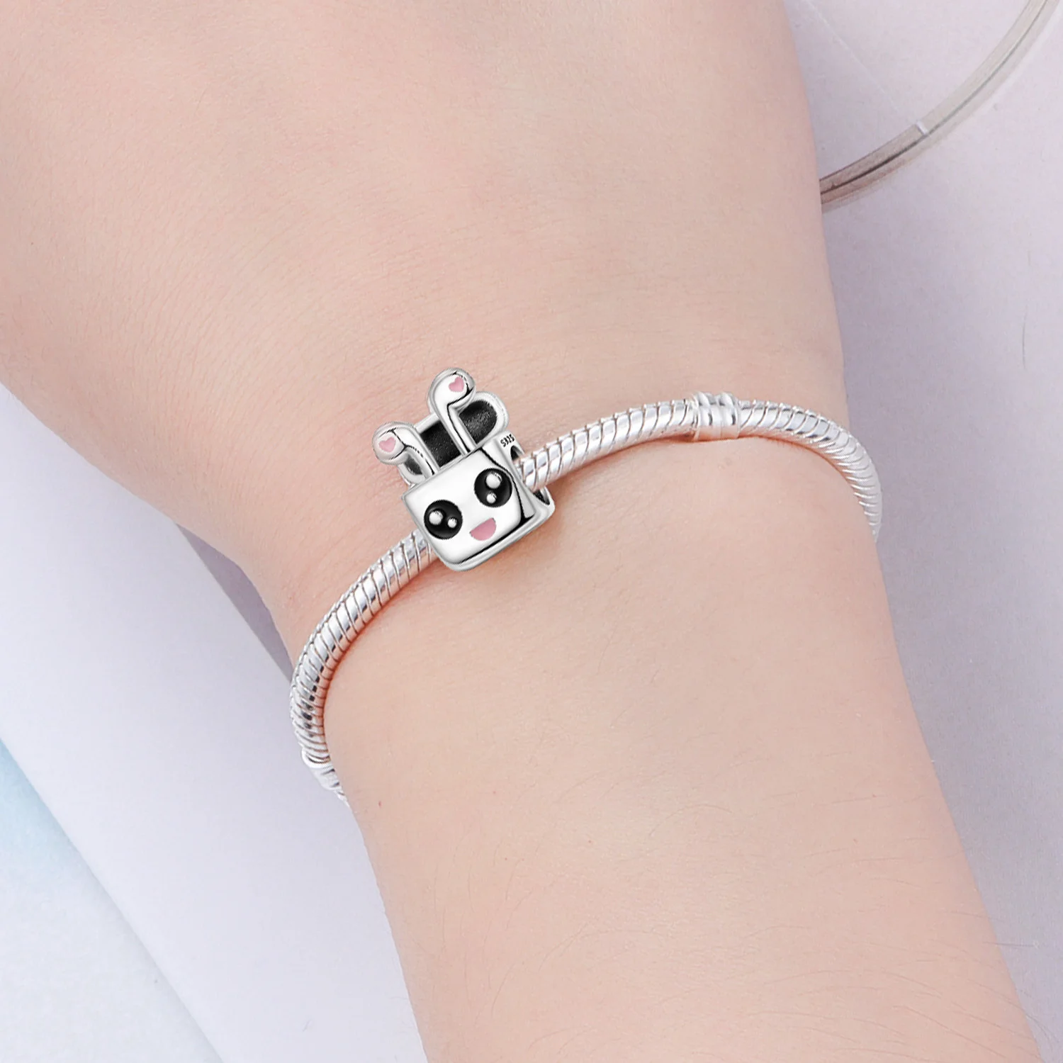 925 Sterling Silver Elephant Bamboo Panda Cute Headphones Squirrel Charms Beads Pendant for Original Bracelet Woman Girl Jewelry