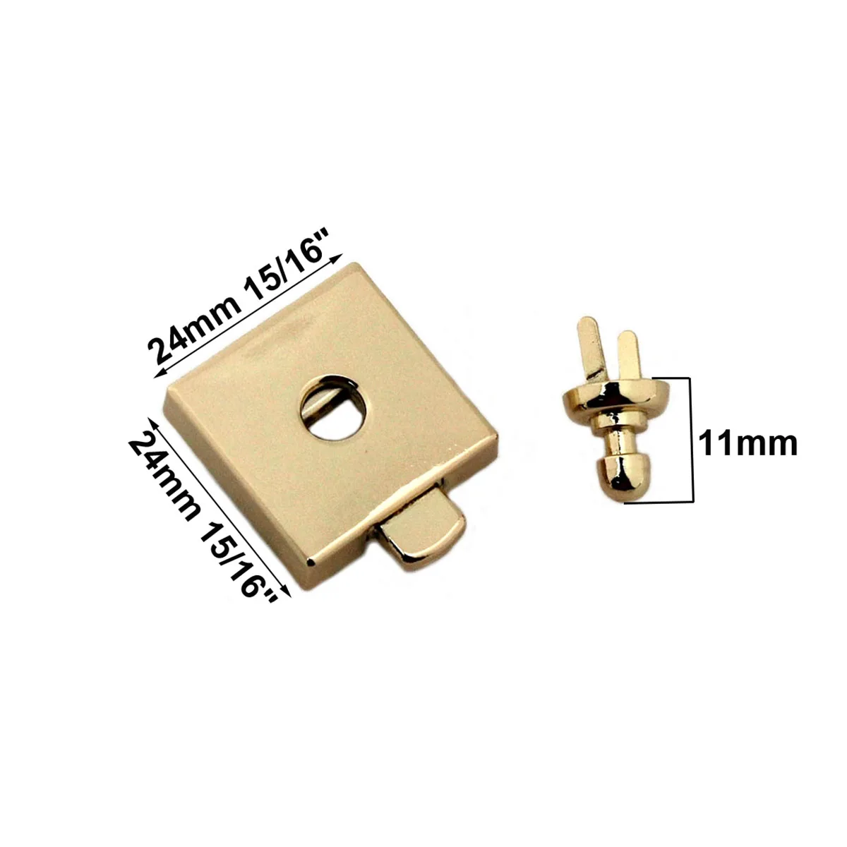 1pcs Fashion Metal Square Turn Lock Durable Twist Lock for DIY Handbag Bag Purse Luggage Hardware Closure Bag Parts Accessories
