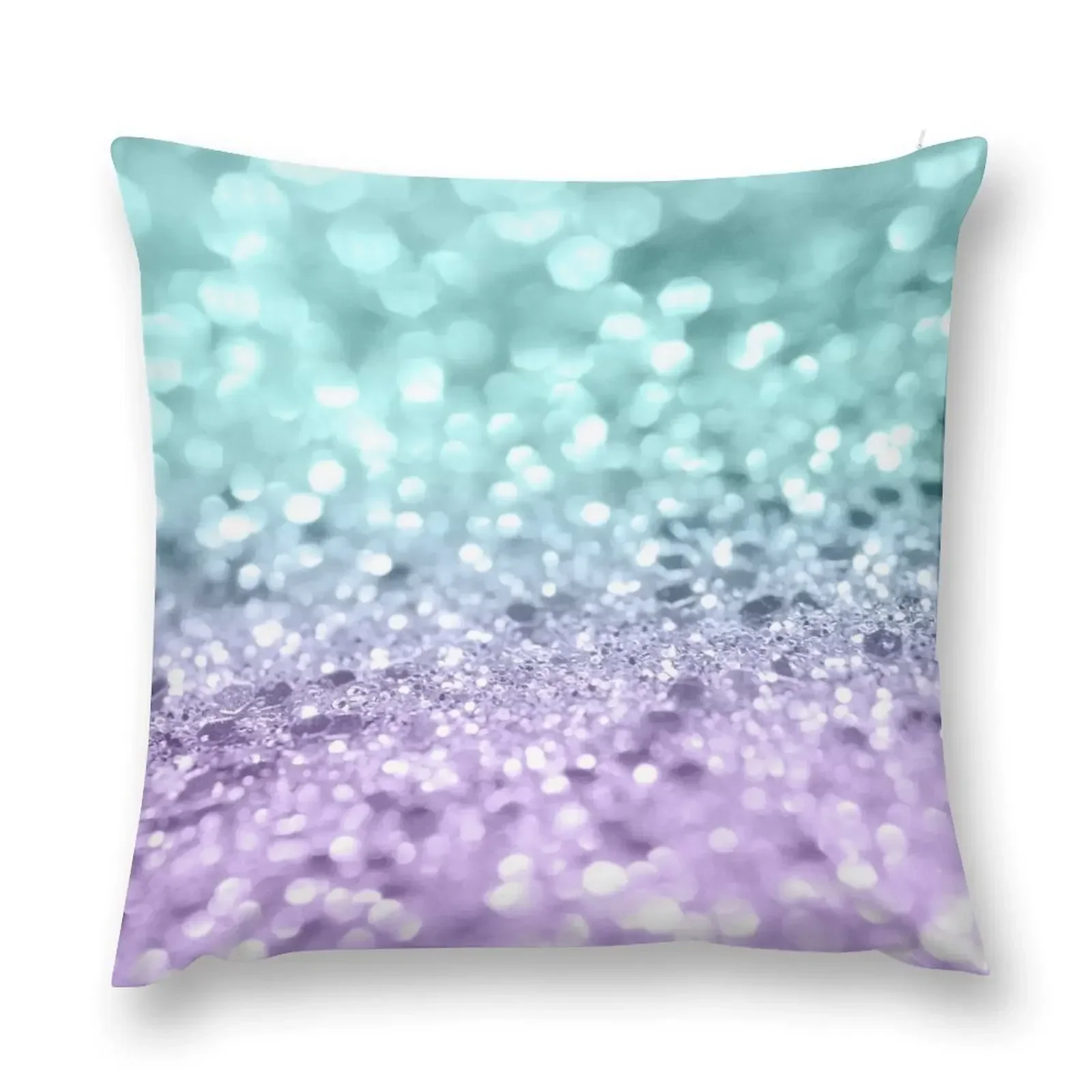 

Aqua Purple MERMAID Girls Glitter #1 (Faux Glitter) #shiny #decor #art Throw Pillow luxury decor Custom Cushion pillow