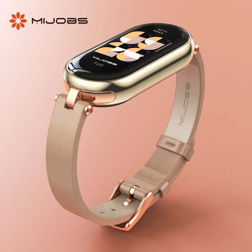 For Mi Band 10 Strap for Mi Band 9 8 7 6 5 Leather Watchband for Mi Smart Band 9 8 Wristband For Mi Band 7 Accessories
