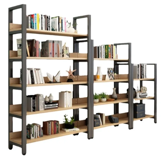 

Express Station Shelf Display Shelf Floor Adjustable Bookshelf Household Container Steel Wood Supermarket