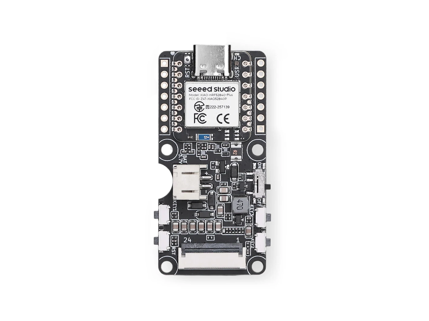 Seeed XIAO nRF52840 ePaper Display Board EN05 for 4-pin ePaper display,built-in charging IC,JST 2.0mm battery connector,IO port