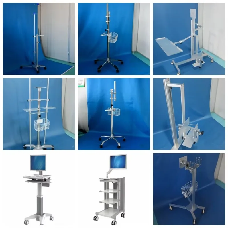 Medical Trolley Stand Mobile Cart Hospital Clinic Laptop Desktop Holder Host Mobile Aluminium Mobile Stand Table Trolley Cart - view 3