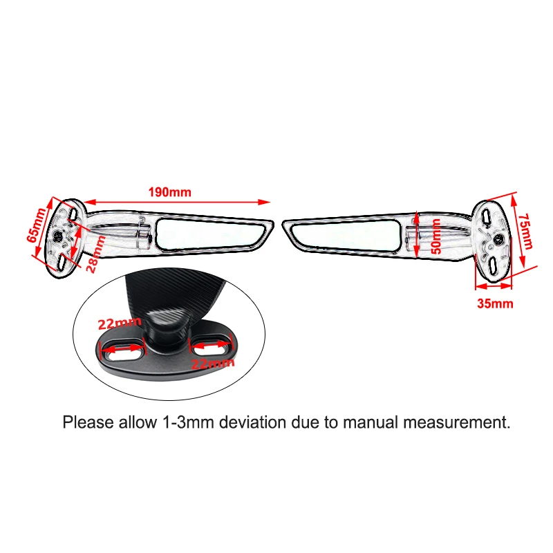 Зеркало для мотоцикла, модифицированное ветровое регулируемое вращающееся зеркало заднего вида для Suzuki GSXR, Honda, Kawasaki, Yamaha, Ducati