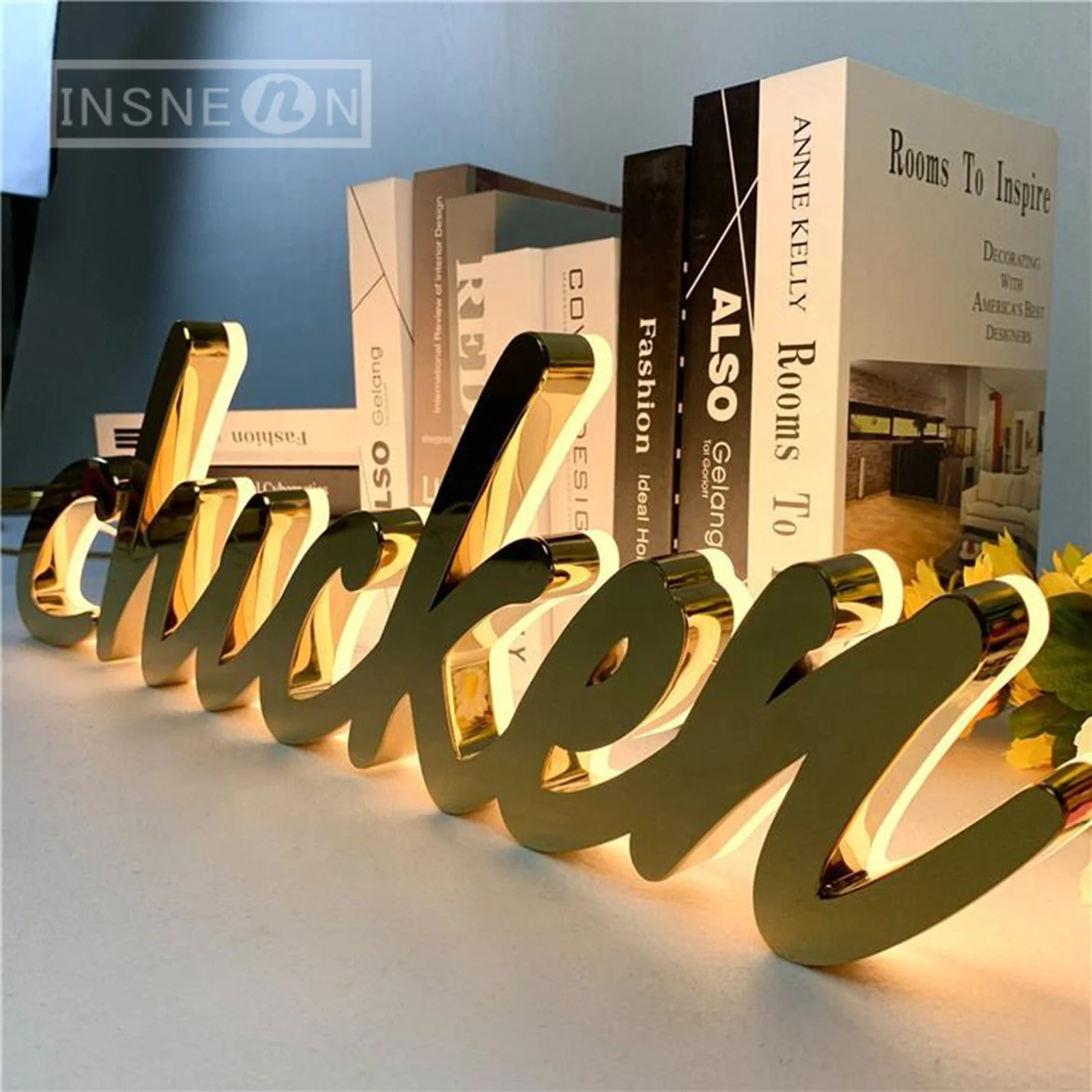 3D Stainless Steel Luminous Character Waterproof LED Signs Advertising Board Wall Decor Company Store Signage