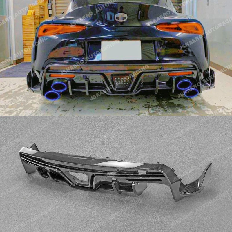 For Toyota 19+ Supra A90 Rear Bumper Under Diffuser lip Carbon Fiber car bodykits