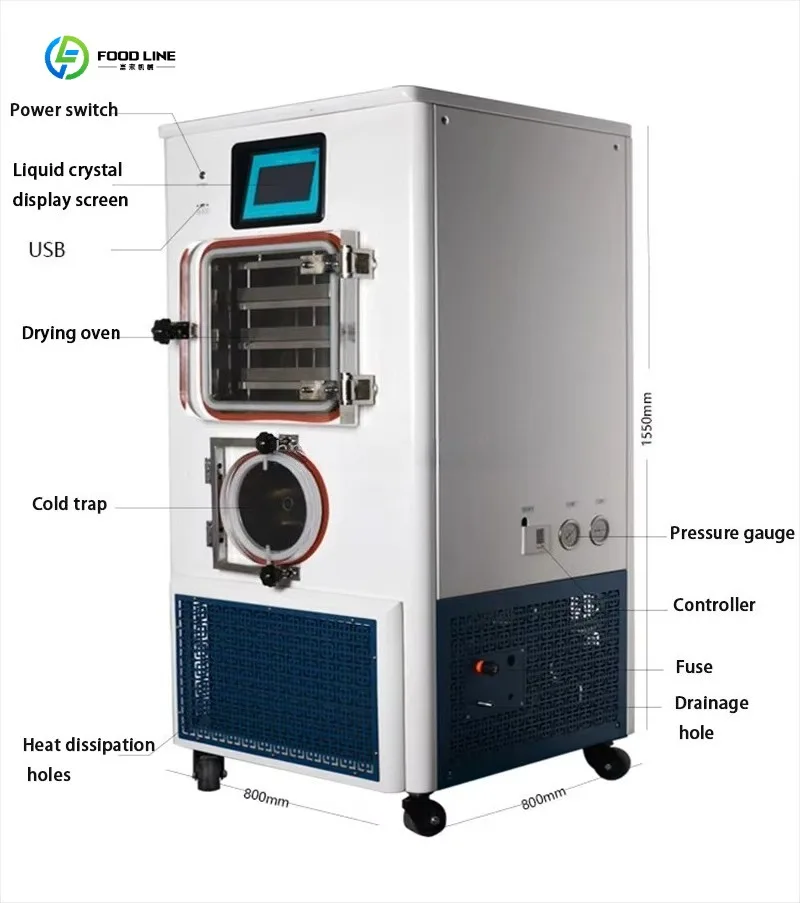 Commercial Dryer Freeze Drying Machine Food Lyophilizer Fruit Drying Machine High-efficiency Drying Equipment FL Customized