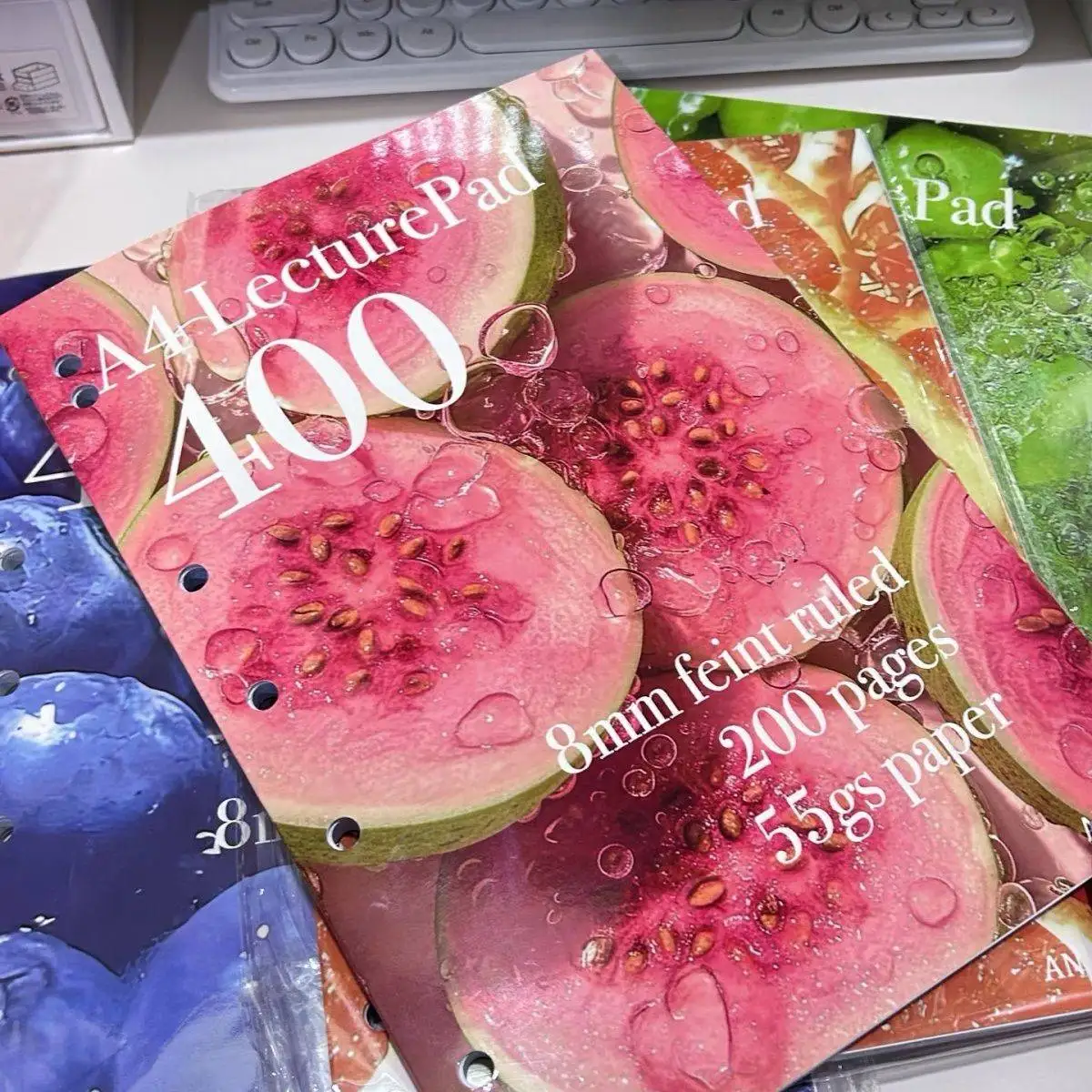american-style-a4-thin-crisp-notebook-line-paper-fruit-themed-study-notebook-small-style-practice-book-business-notebook