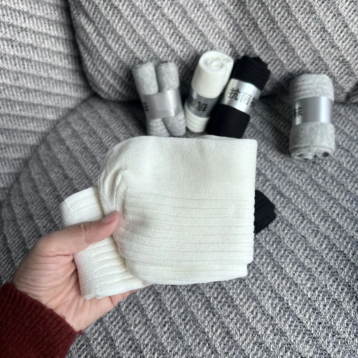 Breathable unisex short tube socks, antibacterial, pure cotton, odor proof, men's socks, sweat absorbing socks, cotton socks, a