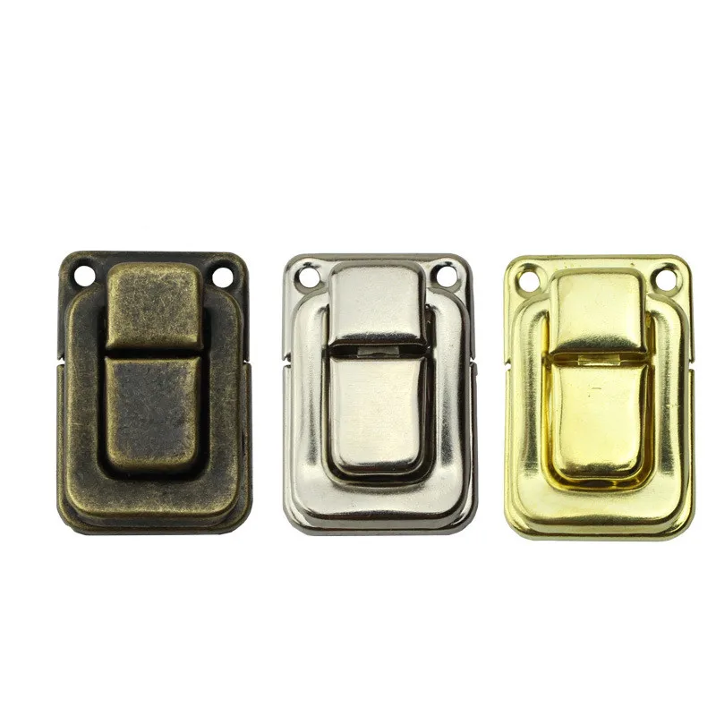 10Pcs Antique Bronze Box Hasps Iron Lock Catch Latches for Jewelry Chest Box Suitcase Buckle Clip Clasp Vintage Hardware 25*37mm