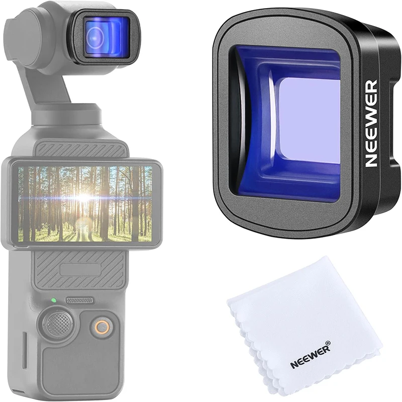 

NEEWER 1.2X Blue Anamorphic Lens Compatible with DJI Osmo Pocket 3 & Creator Combo Accessories,