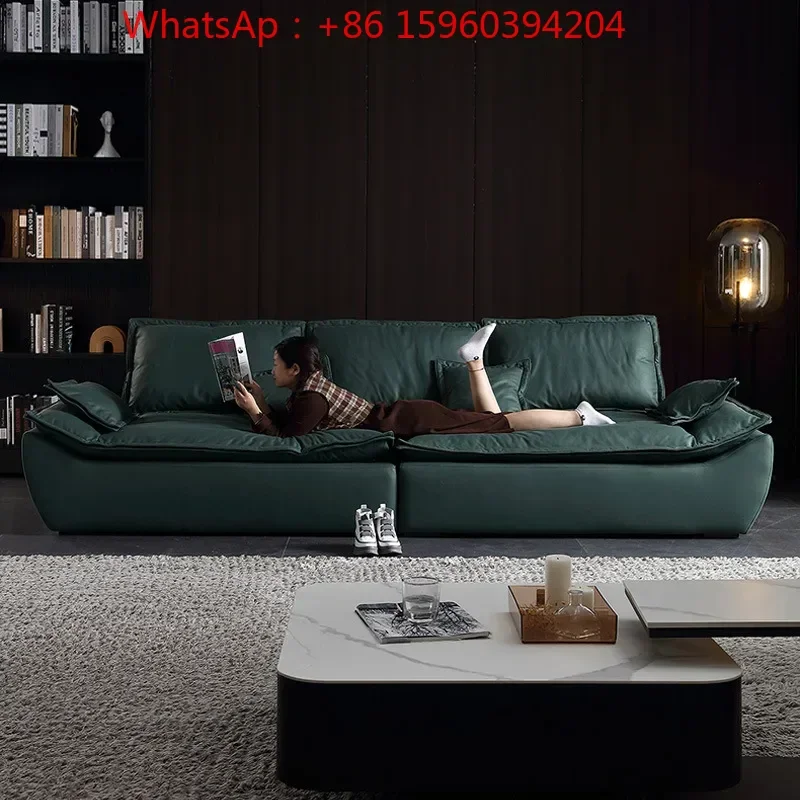 Italian sailing sofa matte technology cloth living room small apartment down designer fabric sofa straight row combination