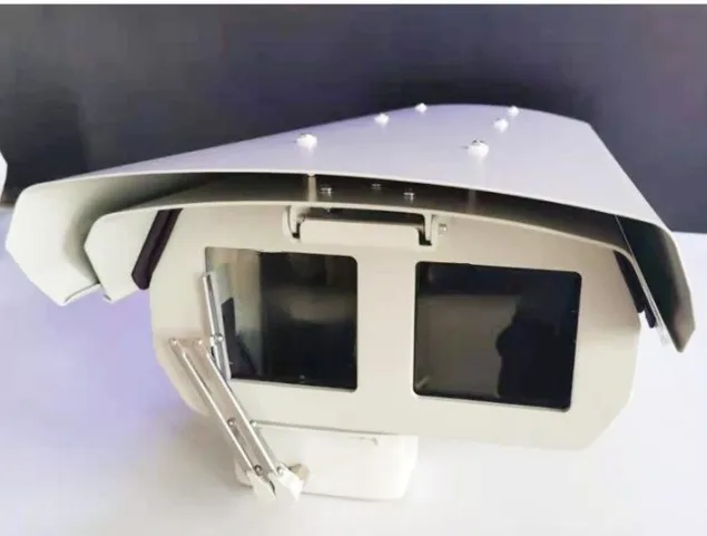 24 فولت في الهواء الطلق مانعة لتسرب الماء كاميرات CCTV مزدوجة كبيرة حامي مراقبة الإسكان الضميمة لكاميرات PTZ (Pan-Tilt-Zoom) #1