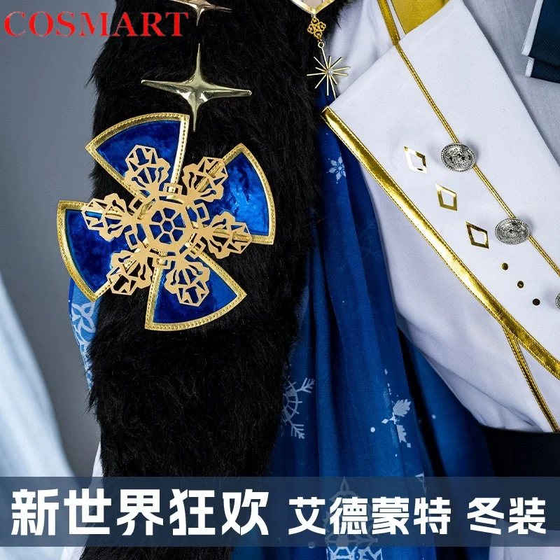 Edmond Cosplay Costume Game Nu: Carnival Fashion Handsome Uniform Coat Shirt Lining Pants Halloween Party Outfit Men XS-X