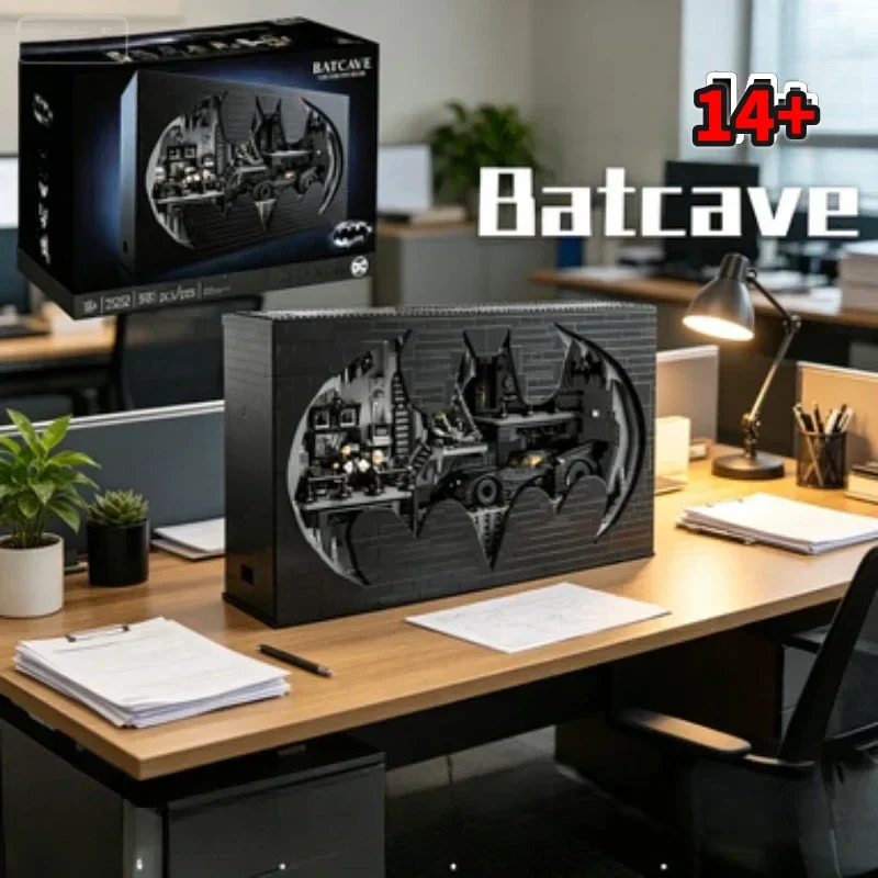 

Bandai Launch 76252 Batcave Official Style Detailed Model Kit Collection Present Office Display compatible with LEGO bricks