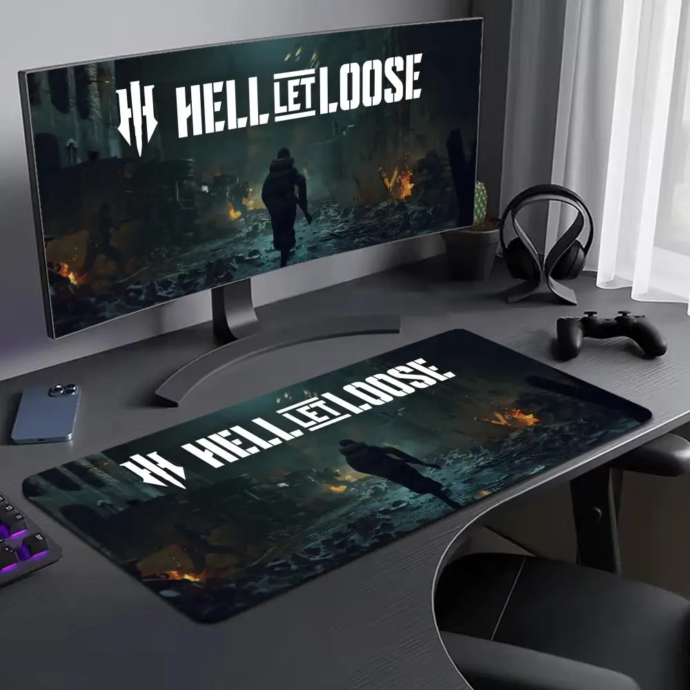 

Hell Let Loose Mouse Pad Large Computer Mouse Pad Office Accessories XXL Pc Gamer Non-slip Deskmat Mousepad Keyboard Rubber Game