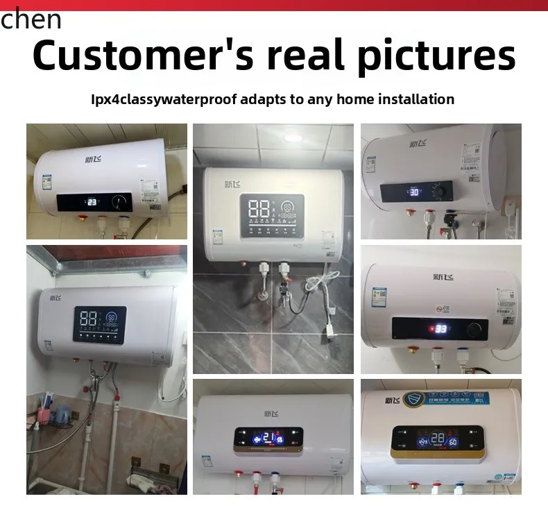 LXC جديد تحلق دلو مسطح سخان المياه الكهربائية المنزلية الحمام حمام تخزين المياه نوع 50 لتر تأجير صغير