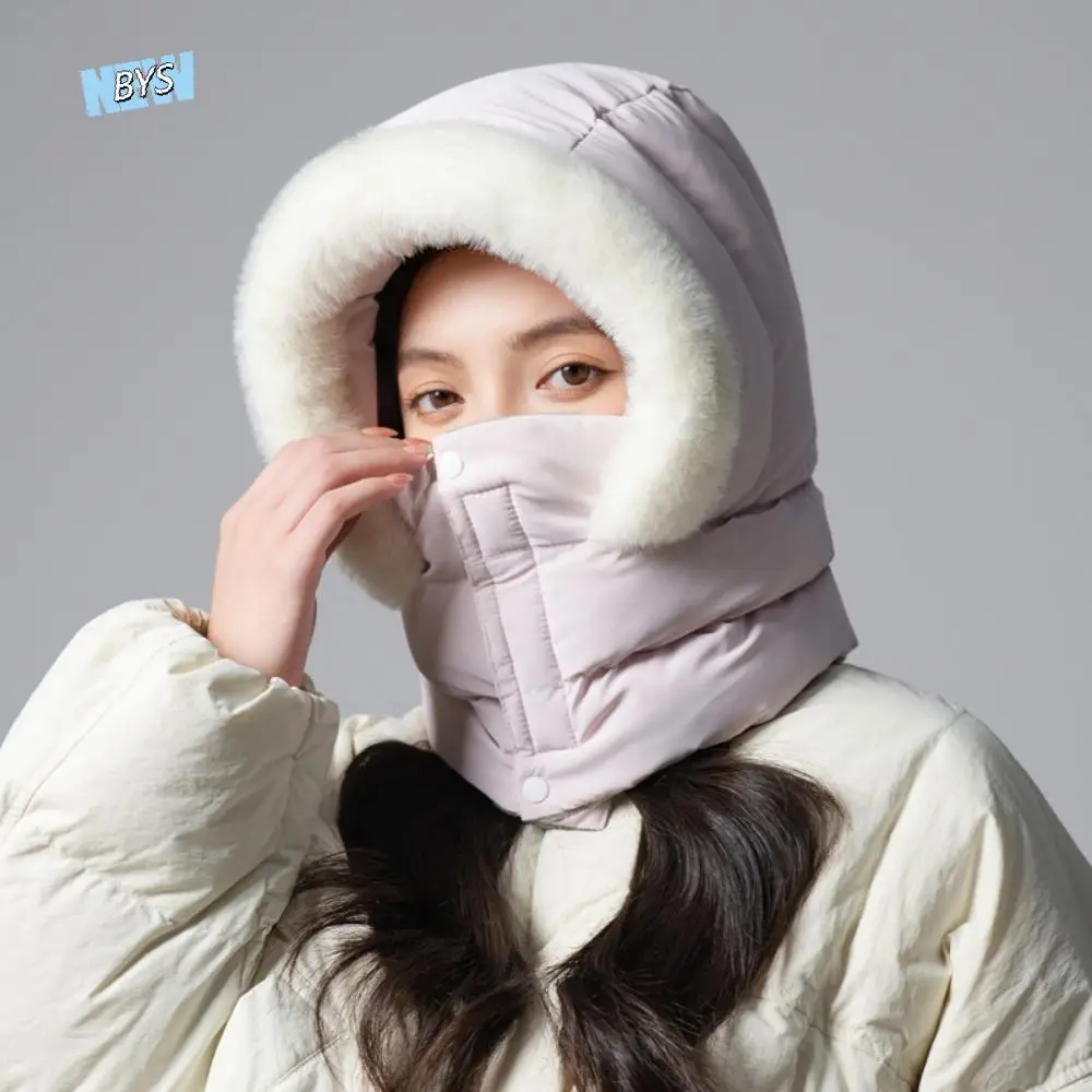 

Keep Warm 3-in-1 Winter Cycling Hat Windproof Cold Resistant Warm Scarf Face Mask Neck Protection Velvet Lei Feng Hat Skiing