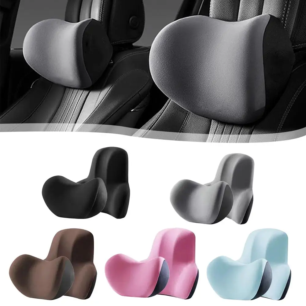 

Memory Foam Car Neck Pillow Protective Lumbar Back Cushion Relieve Headrest Car Support Breathable Stress Seat Pillow Car O7M6