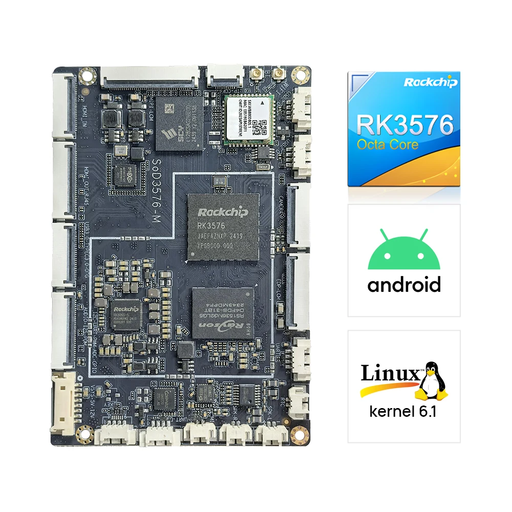 8 Inch Open Frame Smart Screens Embedded Systems RK3576 SBC Hmi Touch Screen Panel Linux Debian Wifi 6 BT 5.4 Customized Tablet