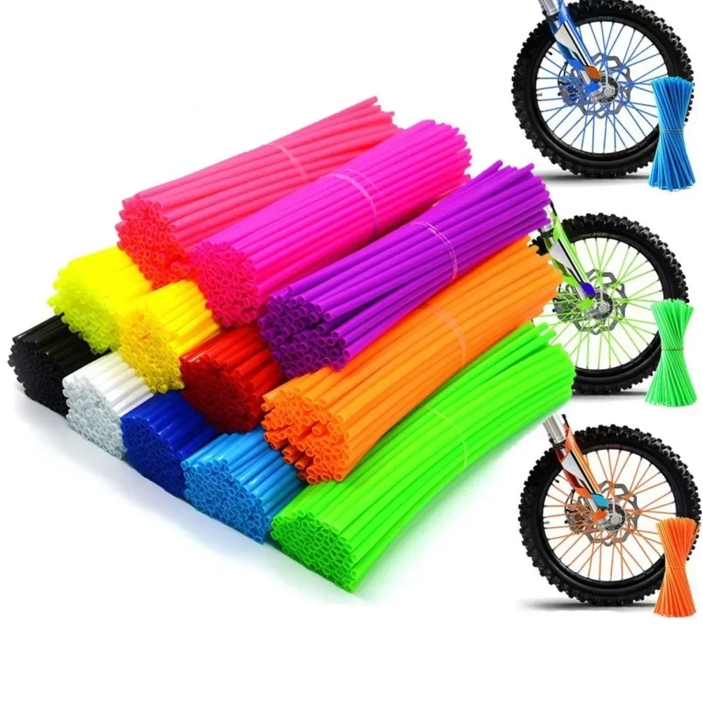 

36pcs Motorcycle Wheel Spoked Protector Wraps Rims Skin Trim Covers Pipe for Motocross Bicycle Bike Cool Accessories