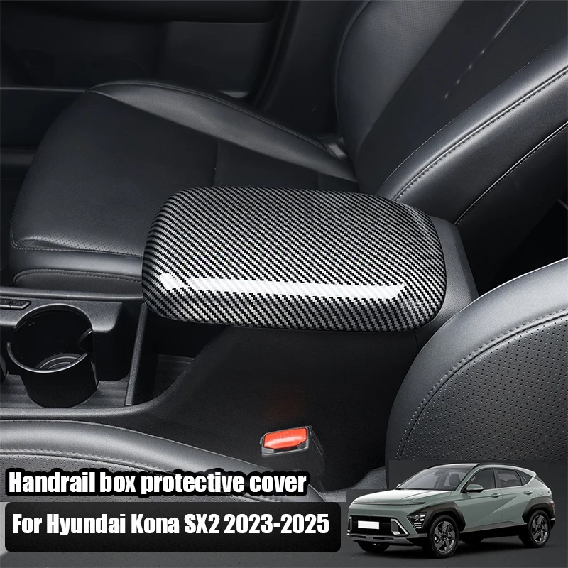 

For Hyundai Kona SX2 2023 2024 2025 Car interior armrest box protective cover ABS material interior modification part