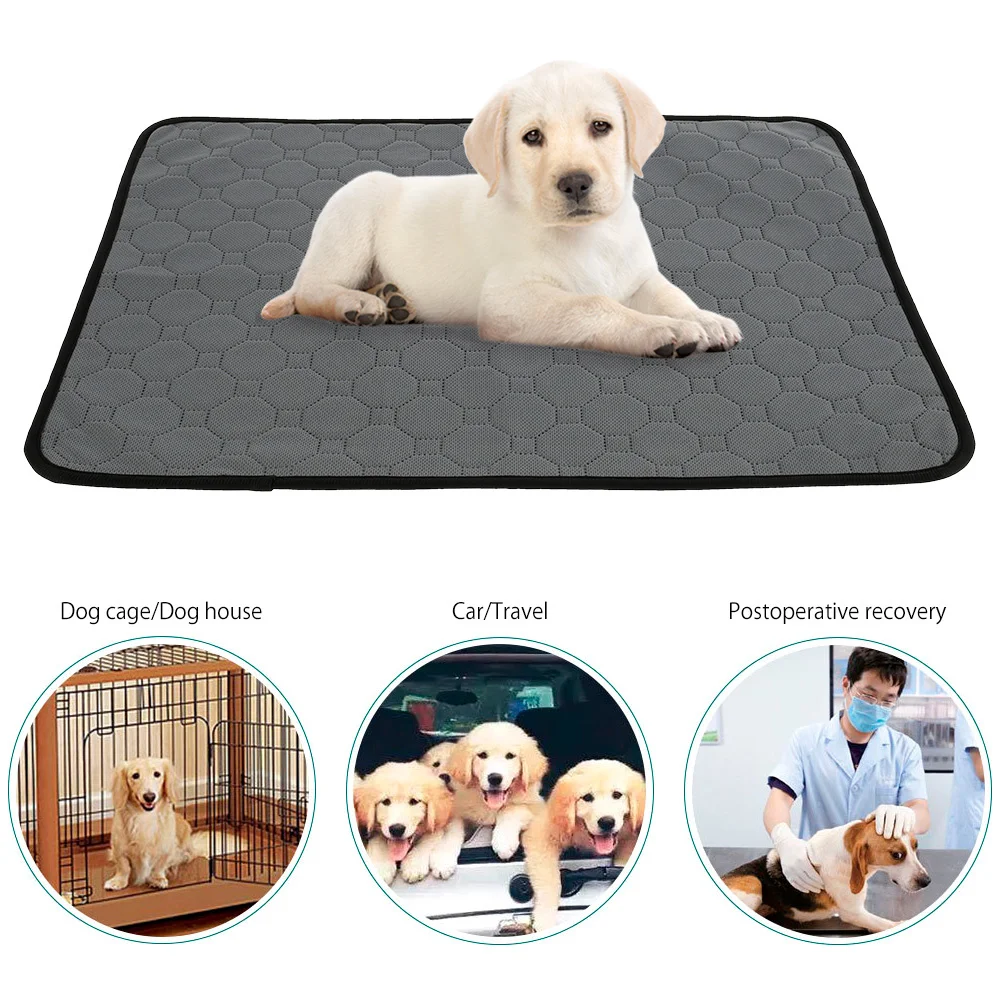 

Dog Pee Pad Cooling Blanket Reusable Absorbent Tineer Diaper Washable Puppy Training Pad Pet Bed Urine Mat for Dog/Cat/Rabbit