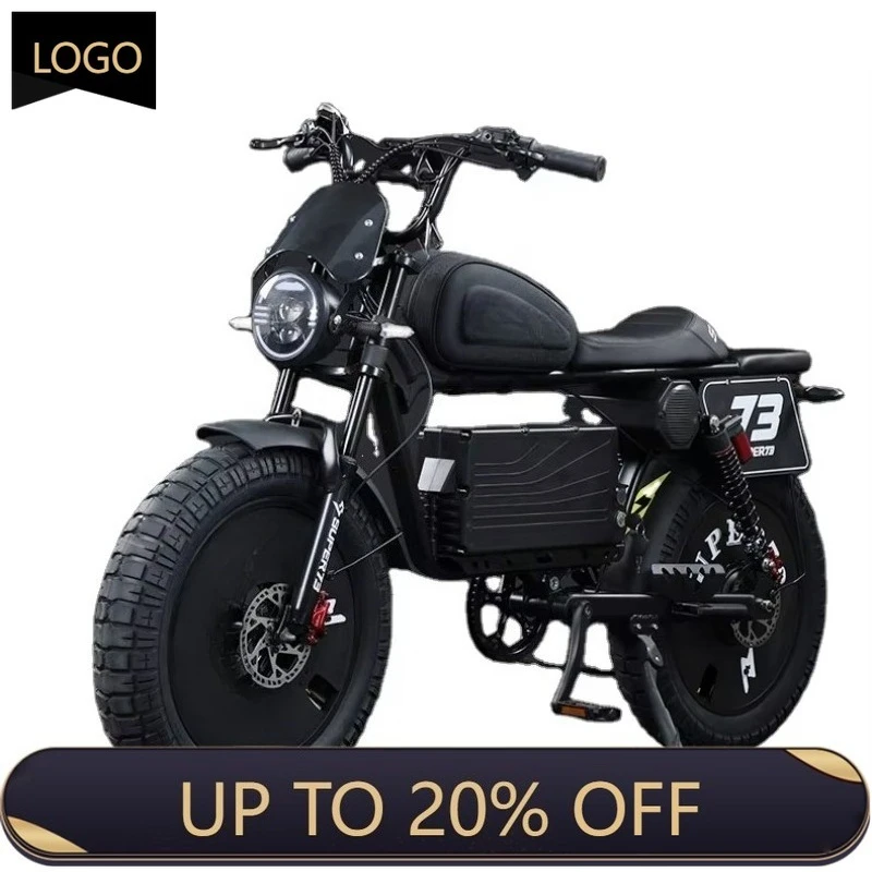 WWQ Urban Off-Road Electric Bike with 48V25AH 500W Motor Fat Tire Steel Frame - Powered by Lithium Battery