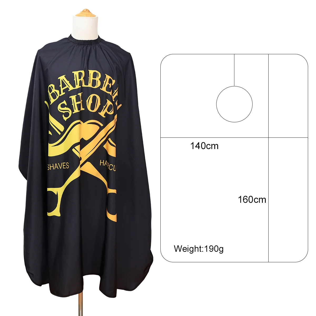 Gold Barber Haircut Cloth Hairdresser Apron Hair Cut Cape Hairdress Gown Hairdressing Coat Barbershop Salon Accessory