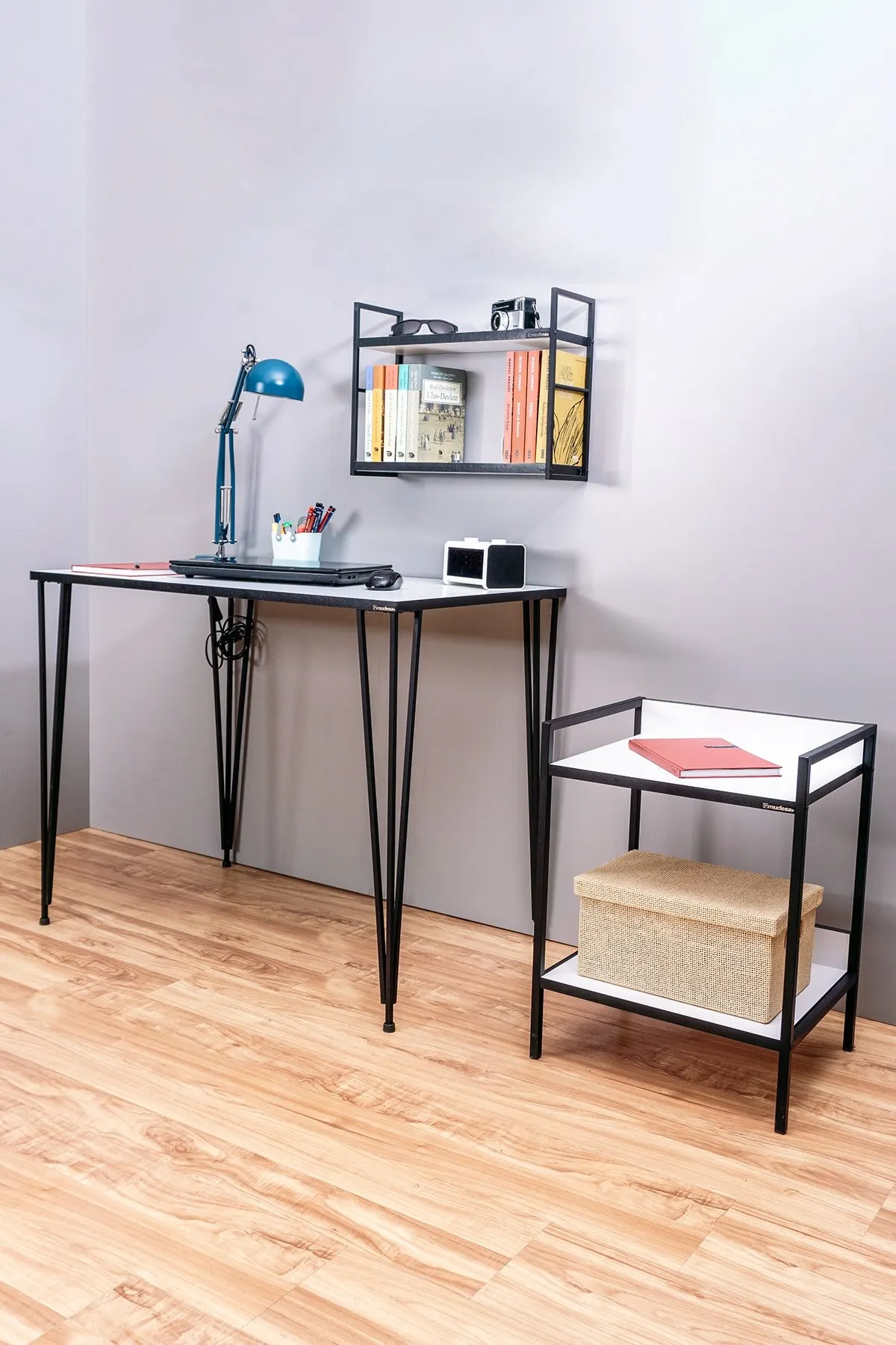 Study Office Desk Decorative Desk With Metal Legs Lecture Desk Teen Room Desk Office Computer Desktop Home Simple And Practical