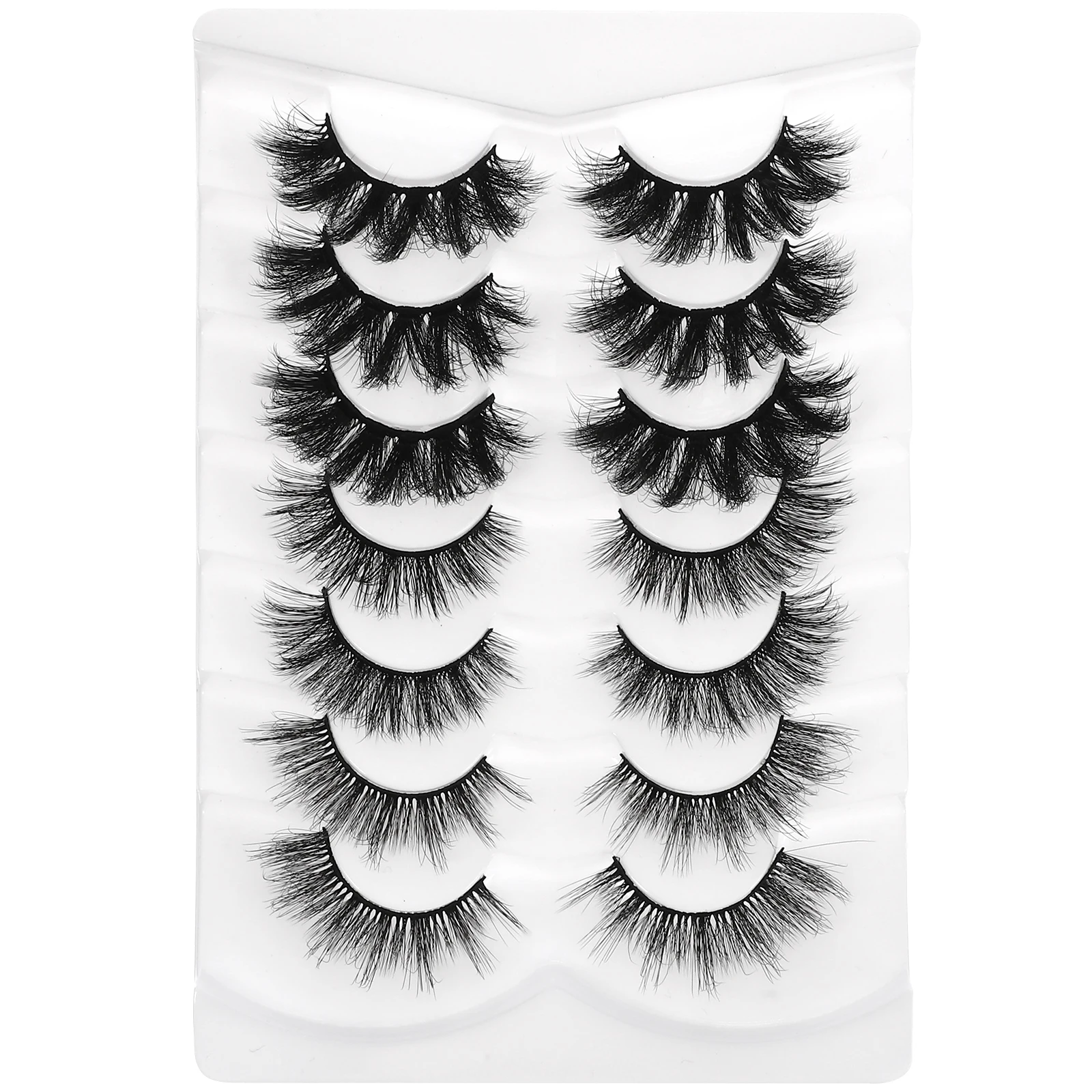 

7 Pairs False Eyelashes Natural Full Wispy Lashes Women Makeup Tools Accessories fake lashes pack lightweight comfortable